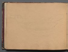 Album with Views of Rome and Surroundings, Landscape Studies, page 19b: Sketch of a boat. Creator: Franz Johann Heinrich Nadorp (German, 1794-1876)