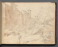 Album with Views of Rome and Surroundings, Landscape Studies, page 27a: "Frascati". Creator: Franz Johann Heinrich Nadorp (German, 1794-1876)
