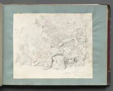 Album with Views of Rome and Surroundings, Landscape Studies, page 24a: "In Villa Walkonsky". Creator: Franz Johann Heinrich Nadorp (German, 1794-1876)