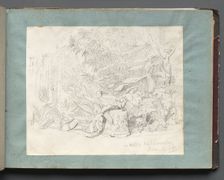 Album with Views of Rome and Surroundings, Landscape Studies, page 24a: "In Villa Walkonsky". Creator: Franz Johann Heinrich Nadorp (German, 1794-1876)