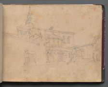 Album with Views of Rome and Surroundings, Landscape Studies, page 26a: Roman Architectural View. Creator: Franz Johann Heinrich Nadorp (German, 1794-1876)