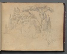 Album with Views of Rome and Surroundings, Landscape Studies, page 29a: Landscape Study. Creator: Franz Johann Heinrich Nadorp (German, 1794-1876)