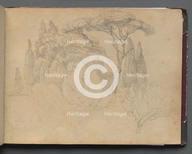 Album with Views of Rome and Surroundings, Landscape Studies, page 29a: Landscape Study. Creator: Franz Johann Heinrich Nadorp (German, 1794-1876).
