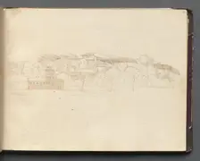 Album with Views of Rome and Surroundings, Landscape Studies, page 30a: Roman Panoramic View. Creator: Franz Johann Heinrich Nadorp (German, 1794-1876)