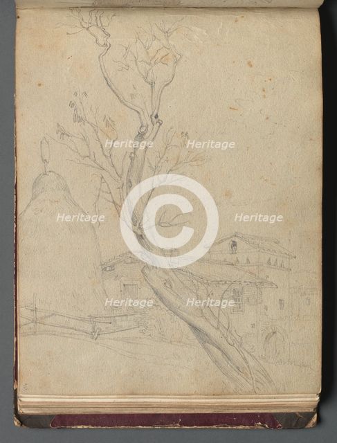 Album with Views of Rome and Surroundings, Landscape Studies, page 37b: Roman Landscape. Creator: Franz Johann Heinrich Nadorp (German, 1794-1876).