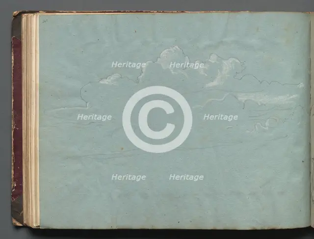Album with Views of Rome and Surroundings, Landscape Studies, page 36b: Cloud Study. Creator: Franz Johann Heinrich Nadorp (German, 1794-1876).