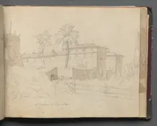 Album with Views of Rome and Surroundings, Landscape Studies, page 38a: :St. Giovanni e Paolo...". Creator: Franz Johann Heinrich Nadorp (German, 1794-1876)
