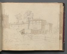 Album with Views of Rome and Surroundings, Landscape Studies, page 38a: :St. Giovanni e Paolo...". Creator: Franz Johann Heinrich Nadorp (German, 1794-1876)