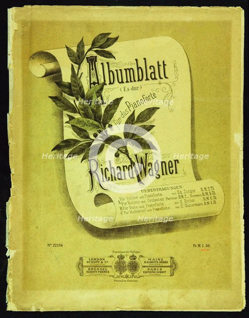 Albumblatt (Es-dur) für das Pianoforte, Mainz, 1882, 1882.