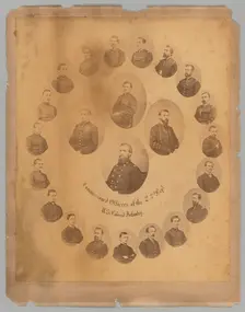 Albumen print of 23rd United States Colored Troops (USCT) Officers, 1863-1865. Creator: Unknown