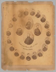 Albumen print of 23rd United States Colored Troops (USCT) Officers, 1863-1865. Creator: Unknown