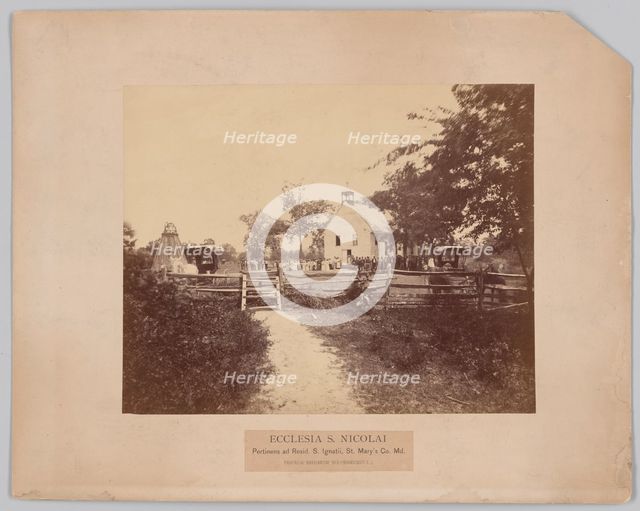 Albumen Print of the congregation of St. Nicholas Church in Maryland, ca. 1880. Creator: Unknown.
