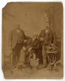 Albumen print of three members of the Boyd family, 1890-1930. Creator: Unknown