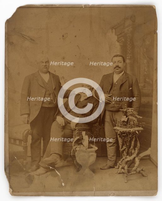 Albumen print of three members of the Boyd family, 1890-1930. Creator: Unknown.