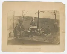 Albumen print of enslaved women and their children near Alexandria..., Dec 2, 1861 to Mar 10, 1862. Creator: James E. Larkin