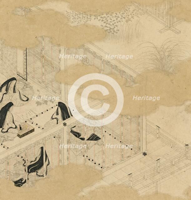 Albums of scenes from The Tale of Genji (Genji monogatari gajo), early 17th century. Creator: Tosa Mitsunori.