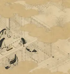 Albums of scenes from The Tale of Genji (Genji monogatari gajo), early 17th century. Creator: Tosa Mitsunori