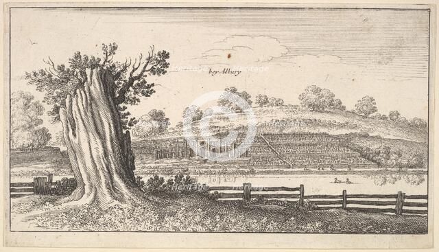 Albury with tree-stump in foreground, 1625-77. Creator: Wenceslaus Hollar.