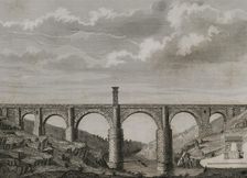 Alcántara Bridge, Extremadura, Spain, 1852. Creator: Unknown