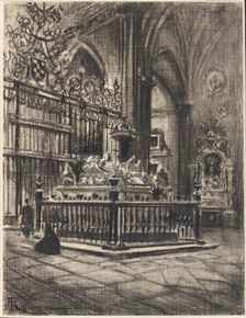 Alcalá, "The Gorgeous Sarcophagus" of Ximenez, c. 1903. Creator: Joseph J Pennell