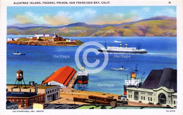 Alcatraz Island, San Francisco Bay, California, USA, 1932. Artist: Unknown