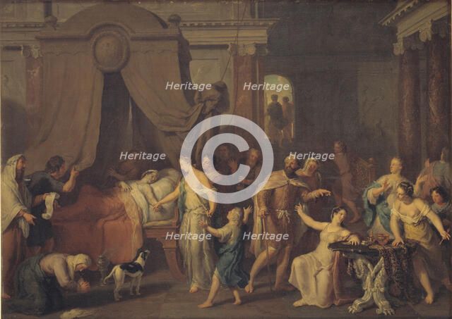 Alcestis and Admetus, 1663-1733. Creator: Gerard Hoet.