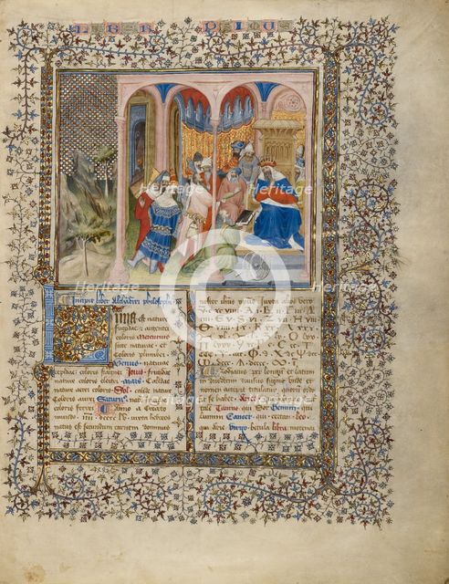 Alchandreus Presents His Work to a King, about 1405. Creator: Unknown.