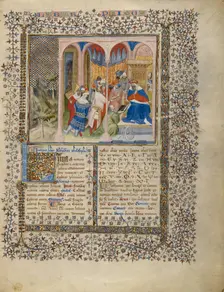 Alchandreus Presents His Work to a King, about 1405. Creator: Unknown