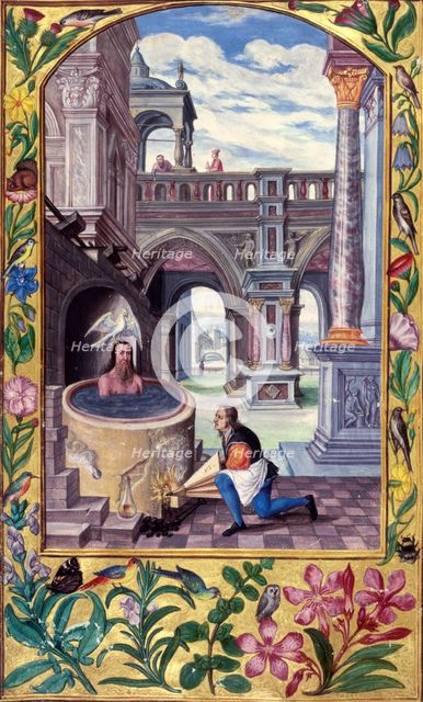 Alchemical process, 1582. Creator: Unknown.