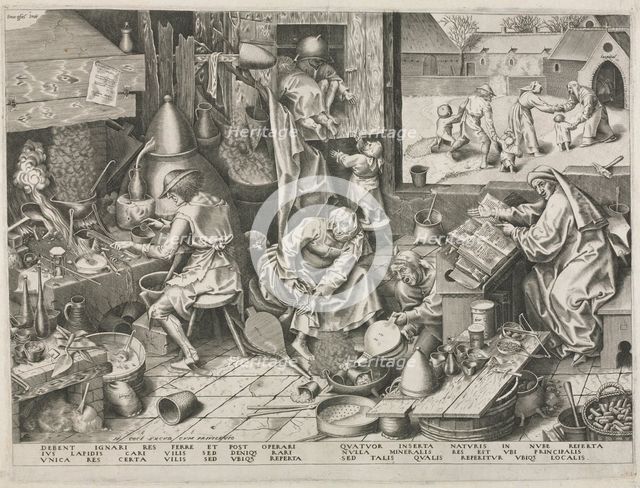 Alchemist. Creator: Philip Galle (Flemish, 1537-1612).