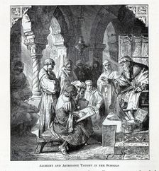 Alchemy and Astrology Taught in the Schools, 1882. Artist: Anonymous