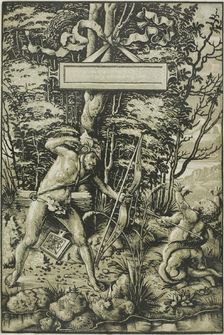 Alcon Slaying the Serpent, 1510-15. Creator: Hans Wechtlin the Elder