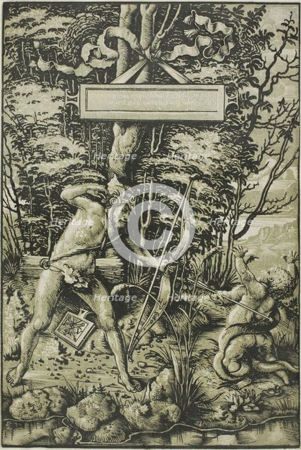 Alcon Slaying the Serpent, 1510-15. Creator: Hans Wechtlin the Elder.