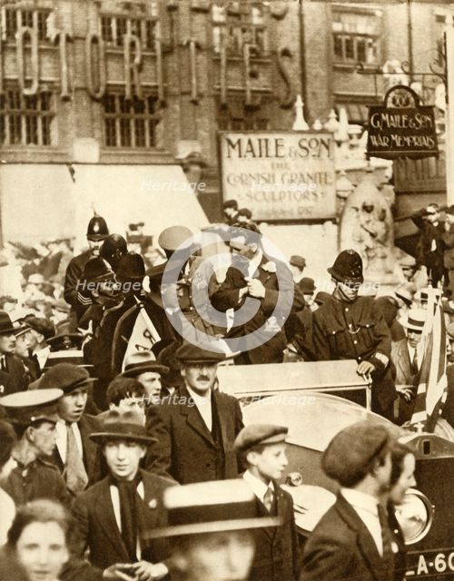 Alcock and Brown...after the first non-stop transatlantic flight, London, June 1919, (1935).  Creator: Unknown.