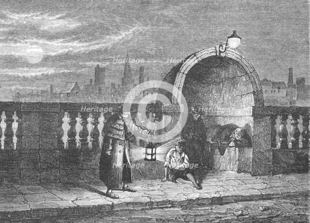 Alcove on the Old Westminster Bridge, 1897. Artist: Edward Walford.