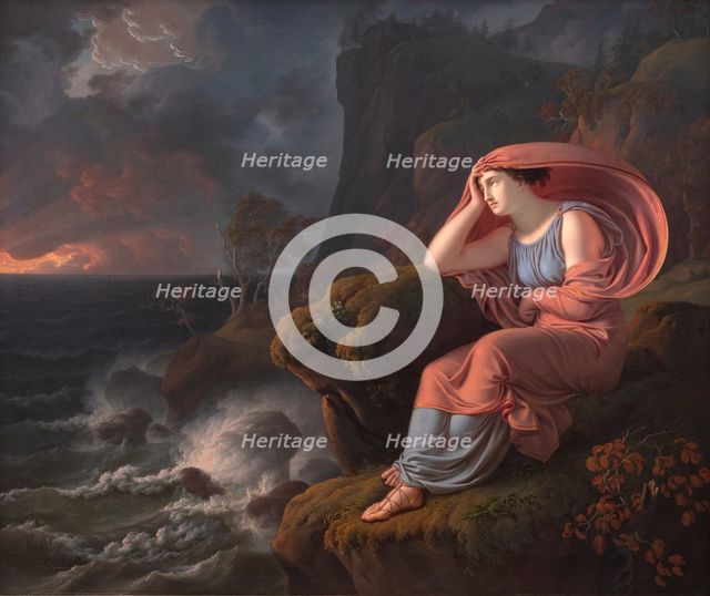 Alcyone Waiting in Vain for her Husband - episode from Ovid: Metamorphoses, 1810. Creator: Christian Gottlieb Kratzenstein-Stub.