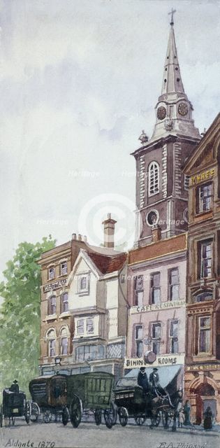 Aldgate High Street, London, 1870. Artist: EA Phipson