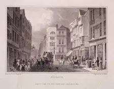 Aldgate High Street, London, 1830. Artist: W Wallis