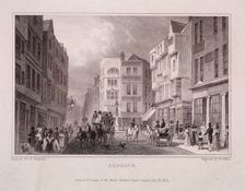 Aldgate High Street, London, 1830. Artist: W Wallis