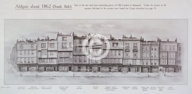 Aldgate High Street, London, c1862. Artist: Anon