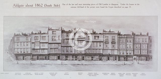 Aldgate High Street, London, c1862. Artist: Anon