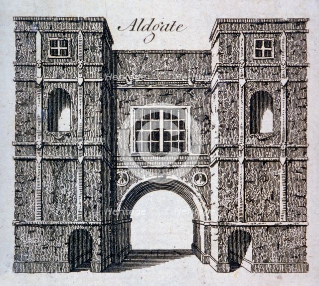 Aldgate, London, c1800(?). Artist: Anon