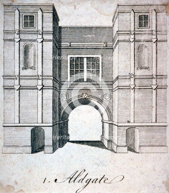 Aldgate, London, c1800(?). Artist: Anon