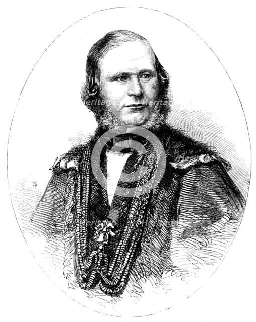 Alderman David Williams Wire, the Lord Mayor Elect - from a photograph by Mayall, 1858. Creator: Unknown.