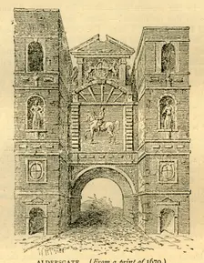 Aldersgate 1670, (c1872). Creator: Unknown