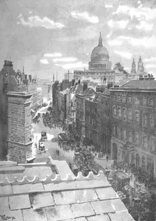 Aldersgate Street 1891. Creator: William Luker