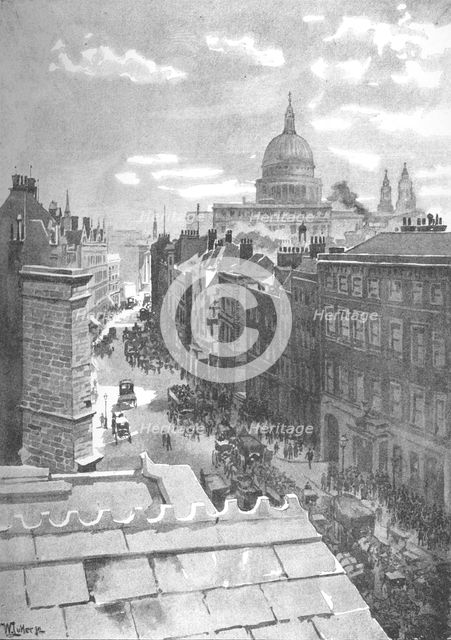 'Aldersgate Street', 1891. Creator: William Luker.