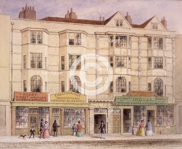 Aldersgate Street, London, (1851?) Artist: Thomas Hosmer Shepherd