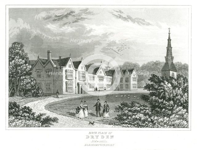 Aldwinkle, Northamptonshire, birthplace of John Dryden. (1631-1700), c1846. Artist: Unknown