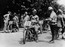 Alec Bennett on a Norton bike, in the Senior TT, Isle of Man, 1925